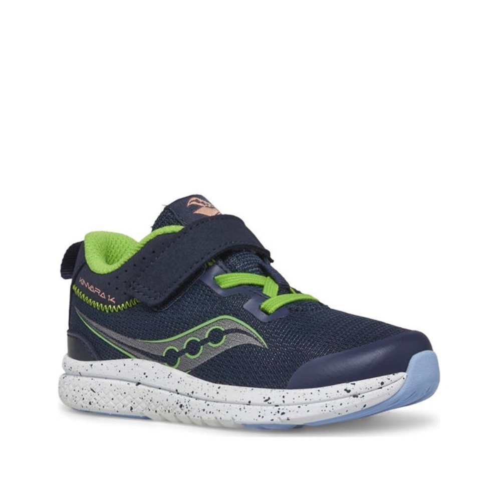 Size 5 Wide Baby Saucony Baby Walking Blue and Green Sneakers with Mesh Upper